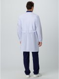 Халат мужской MedLine Марк (тк.Смесовая,120), белый/т.синий