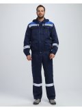 Костюм Нейч-2 СОП с капюшоном (тк.Смесовая,210) п/к, т.синий/васильковый