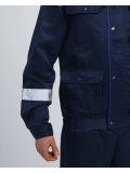 Костюм Нейч-2 СОП с капюшоном (тк.Смесовая,210) п/к, т.синий/васильковый
