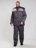 Костюм зимний Флофт-1 (тк.Смесовая,210) брюки, т.серый/св.серый