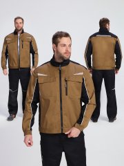 Куртка ProfLineSpecialist (тк.Смесовая,240), бежевый/черный