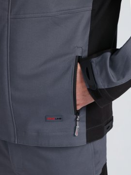 Костюм ProfLineLeader-1 (тк.Хлопок/Спандекс,260) брюки, серый/черный
