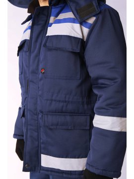 Костюм зимний СОП Кос_001 (тк.Смесовая,210) брюки, т.синий/васильковый